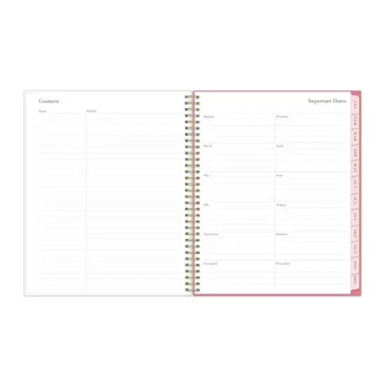 Rachel Parcell 2024 Planner 8.5"x11" Weekly/Monthly Wirebound Emily Pink image {8}