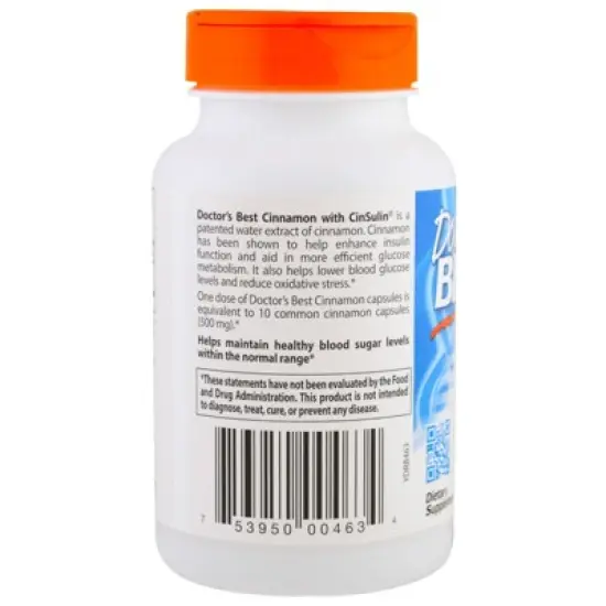 Doctor's Best Cinnamon Extract , 120 Veggie Caps (250 mg per Capsule) image {2}