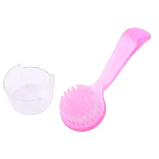 Unique Bargains Plastic Soft Bristles Compact Size Face Cleaning Brush Pink image {6}