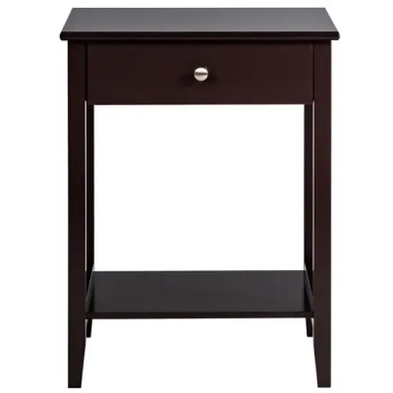 Costway Nightstand End Table Storage Display Bedroom Furniture Drawer Shelf Beside White\Brown\Grey image {8}