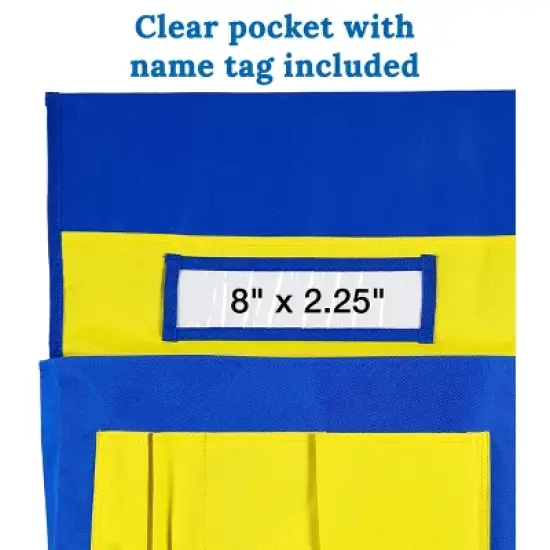 Carson Dellosa Education Chairback Buddy&trade; Blue and Yellow Pocket Chart Storage (1 piece) image {2}