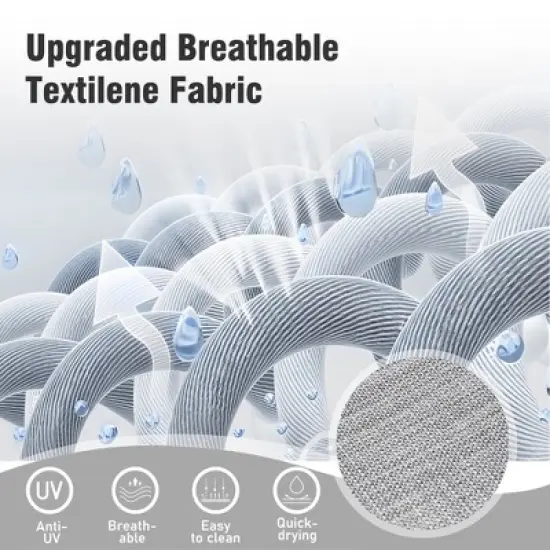 Captiva Designs Outdoor Dining Breathable Quick-dry Sling Steel Chairs with 360 Degree Swivel image {5}