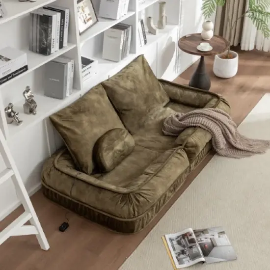 Polyester Human Dog Bed for Adult & Pets,with 5 Adjustable Position &Massage Pillow, Bean Bag floor sofa with 2 Soft Pillows image {14}