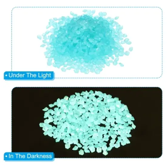 Unique Bargains Fish Tank Decoration Glow Pebbles 3-5mm 8000 Pcs image {3}