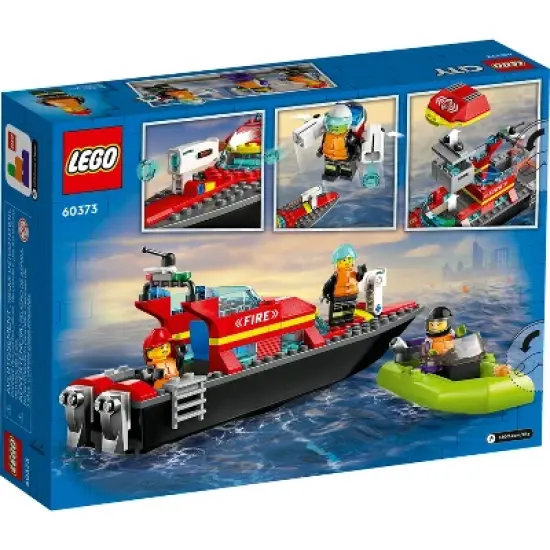 LEGO City Fire Rescue Boat Toy, Floats on Water Set 60373 image {3}