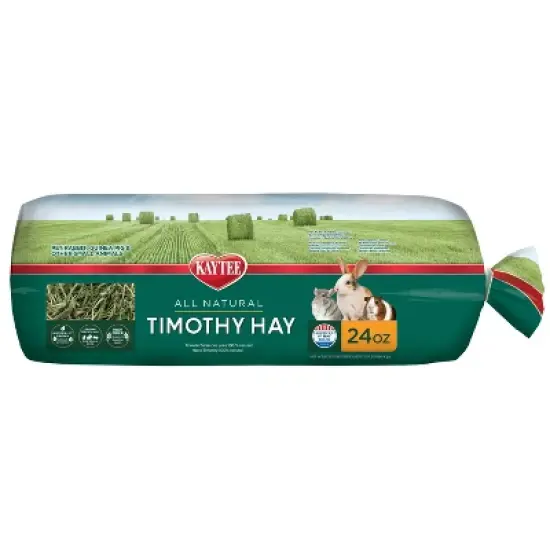 Kaytee Unflavored Timothy Hay Rat, Guinea Pig, Hedgehog, Rabbit, Chinchilla, Hamster, Gerbil, Ferret and Mouse Pet Treats - 24oz image {5}