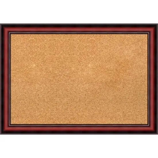 Amanti Art Rubino Cherry Scoop Wood Framed Corkboard, Natural Cork image {9}