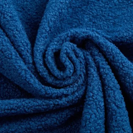 Modern Floor Sofa with 2 Pillows, Convertible Teddy Fabric Full-Size Folding Sofa Bed, 15" Foam Mattress for Living Room, Guest Bed, Playroom image {12}