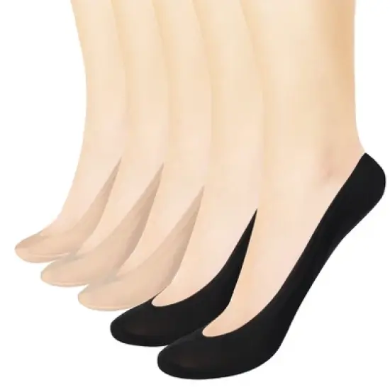 LotFancy 5 Pairs No Show Socks for Women Female, Hidden Low Cut Liner Socks, US Women Size 6-8.5 image {1}