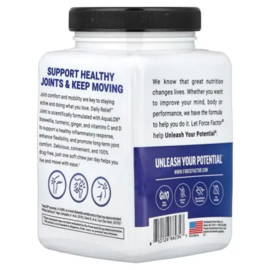 Force Factor Daily Relief&trade;, Joint, Tropical Berry, 30 Soft Chews image {2}