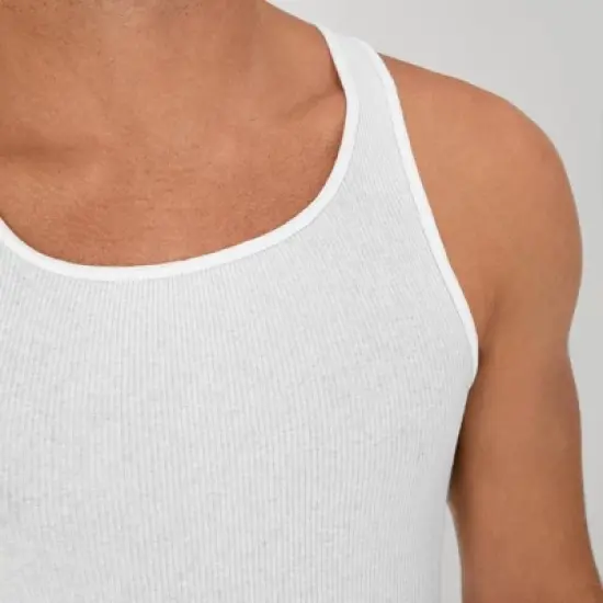 Hanes Men's Tank Top Undershirt 10pk - White image {2}