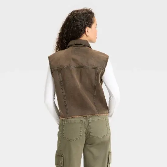 Women's Denim Oversized Trucker Vest - Wild Fable&trade; image {1}