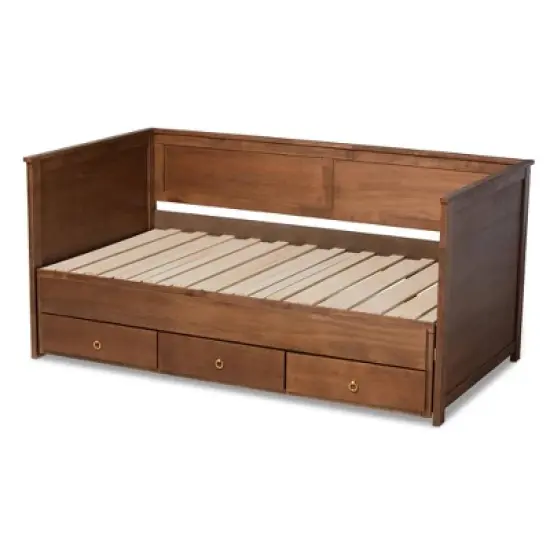 Twin to King Thomas Expandable Daybed with Storage Drawers - Baxton Studio image {5}
