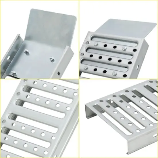 72x9 Inch Loading Ramps, Anti-Slip Ramp, Silver, Total Weight Capacity 1500 lbs for Loading Motorcycles, Bicycles, ATVs, lawnmowers, Tractors, etc. image {5}