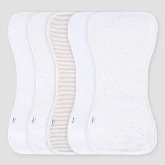 Gerber Baby 5pk Burp Cloth - White image {8}