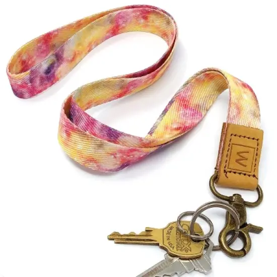 Wrapables Lanyard Keychain and ID Badge Holder, Galaxy Pink image {3}