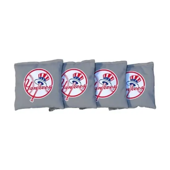 MLB New York Yankees Corn-Filled Cornhole Bags Grey - 4pk image {1}