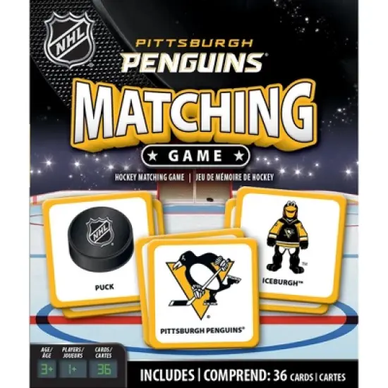 MasterPieces Officially Licensed NHL Pittsburgh Penguins Matching Game for Kids and Families image {1}
