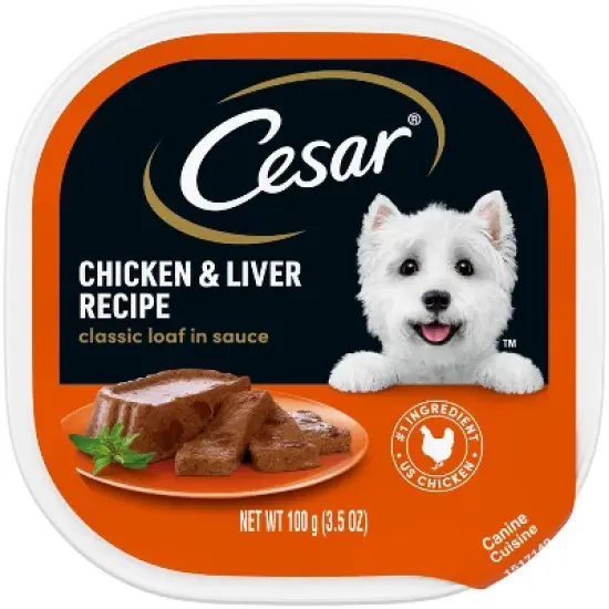 Cesar Classic Loaf in Sauce Chicken, Liver and Gravy Flavor Small Breed Wet Dog Food - 3.5oz image {9}