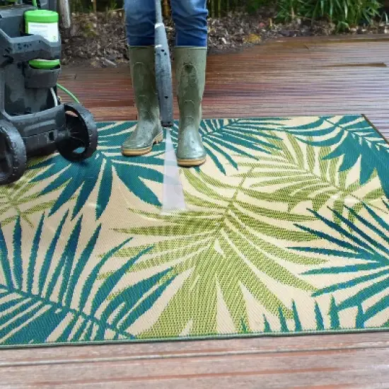 World Rug Gallery Floral Modern Reversible Plastic Outdoor Rugs image {9}