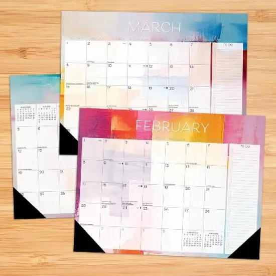 Willow Creek Press 22"x17" 2026 Abstract Art Large Monthly Deskpad image {1}