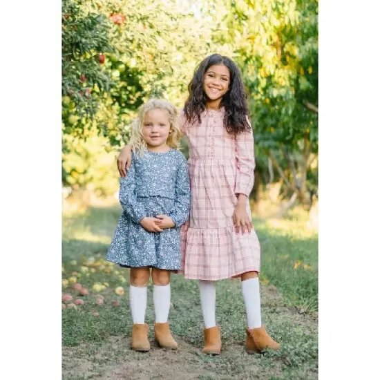 Hope & Henry Girls' Long Sleeve Tiered Ruffle Neck Dress, Infant image {3}