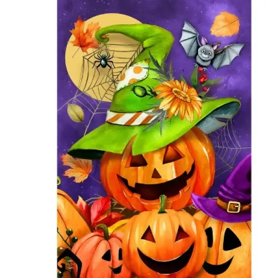 Briarwood Lane Halloween Garden Flag 12x18 For Outdoor Happy Jack-O-Lanterns For Halloween Garden Flag Flags For Outside image {4}