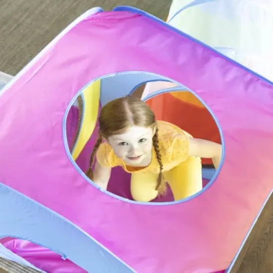 HearthSong 4-Piece Pop-Up Rainbow Play Tents (2) and Tunnels (2) with Mesh Tops for Indoor and Outdoor Play image {11}