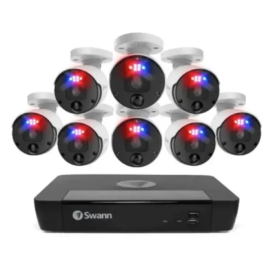 Swann NVR Security System, Round Enforcer Bullet Cameras, 88980 Hub, Black image {9}