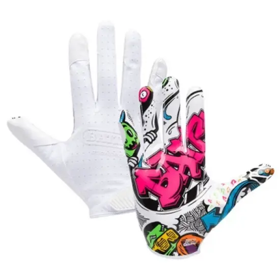 Battle Sports Adult "Graffiti" Doom Speed Receiver Football Glove image {1}