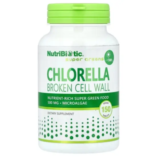 NutriBiotic Super Greens, Chlorella, 150 Vegan Tablets (500 mg per Tablet) image {4}