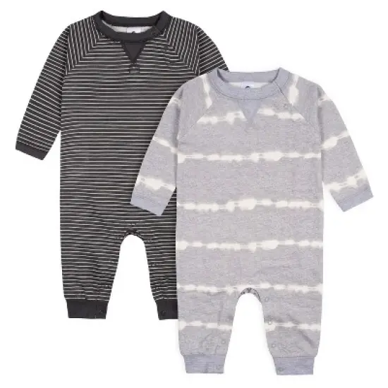 Gerber Baby Boys' Raglan Sleeve Romper, 2-pack image {13}
