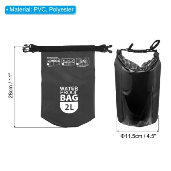 Unique Bargains Boating Kayaking Rafting Clear Window Floating Waterproof Dry Bag 2L image {1}
