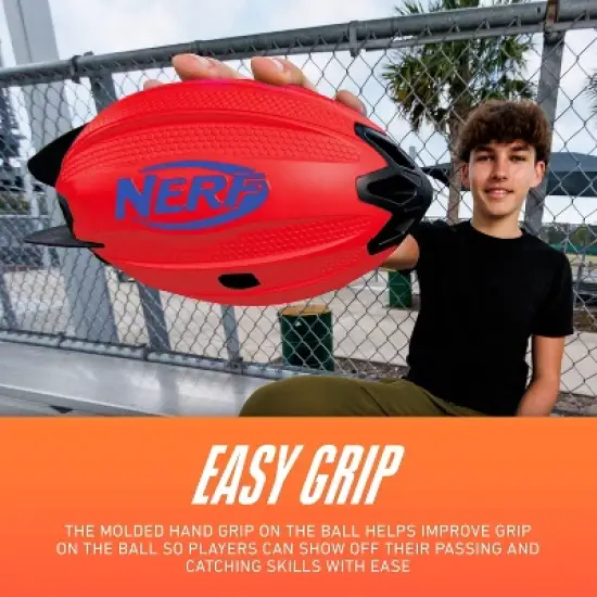 NERF Vortex Rocket - Red: Polyurethane Shell Football for Kids 6+ image {9}