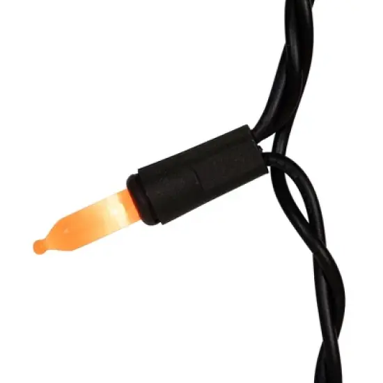 Northlight LED Lighted Pumpkin Halloween Curtain Icicle Lights - Orange - 5.25' Black Wire - 25ct image {6}