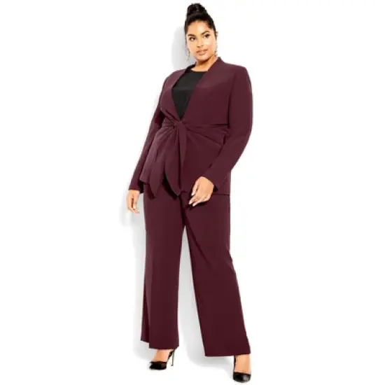 Women's Plus Size Elegance Jacket - oxblood | CITY CHIC image {2}
