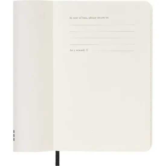 Moleskine 3.5"x5.5" 12 Months 2026 12 Months Weekly Notebook Black Soft image {2}