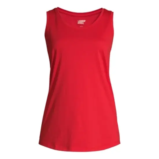 Lands' End Women's Supima Cotton Scoop Neck Tunic Tank Top image {9}