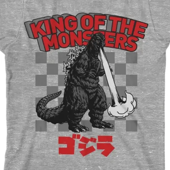 Godzilla King Of The Monsters Crew Neck Short Sleeve Athletic Heather Boy's T-shirt image {1}
