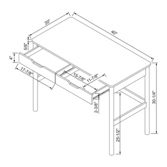 Scandi Desk with Drawers Natural - Room Essentials&trade; image {6}