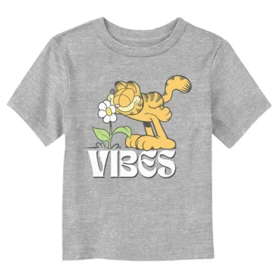 Toddler's Garfield Smelling Flower Vibes T-Shirt image {2}