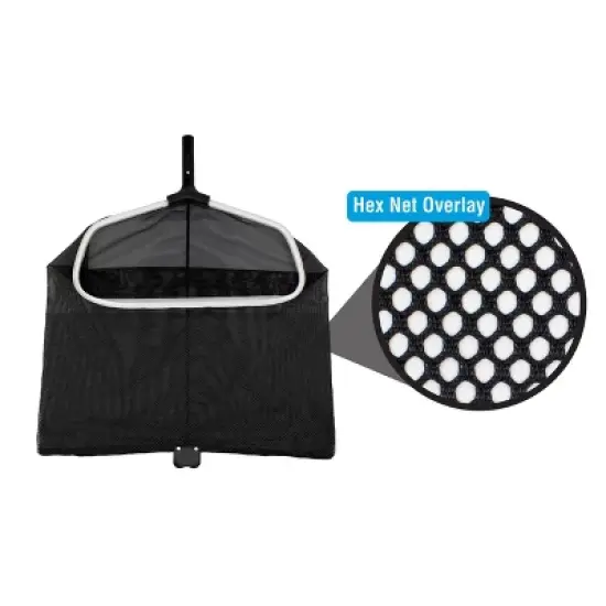 Poolmaster Heavy Duty Leaf Rake with Double Mesh Net image {3}