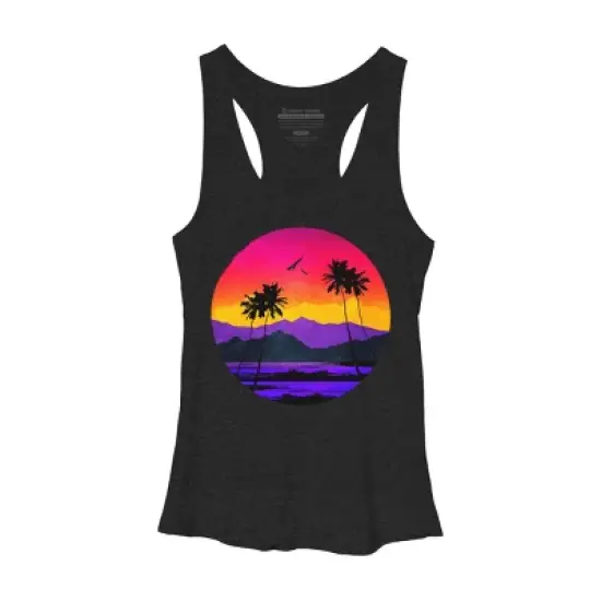 Women's Design By Humans The Color of Paradise By clingcling Racerback Tank Top image {10}