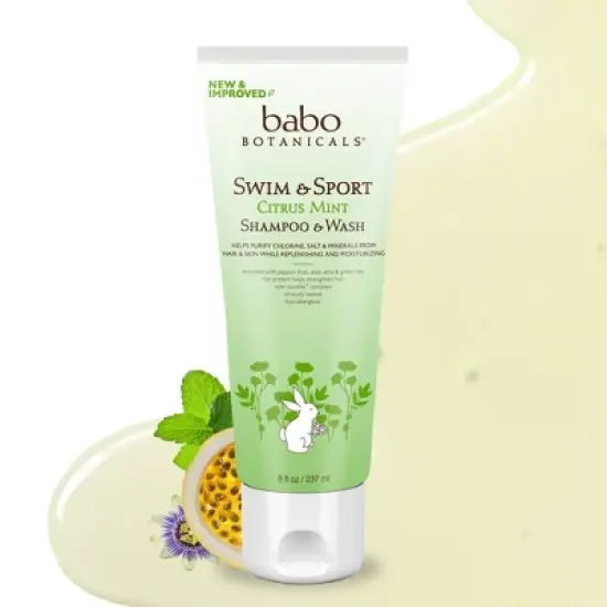 Babo Botanicals Swim & Sport Citrus Mint Baby Shampoo & Wash - (Select Size) image {3}
