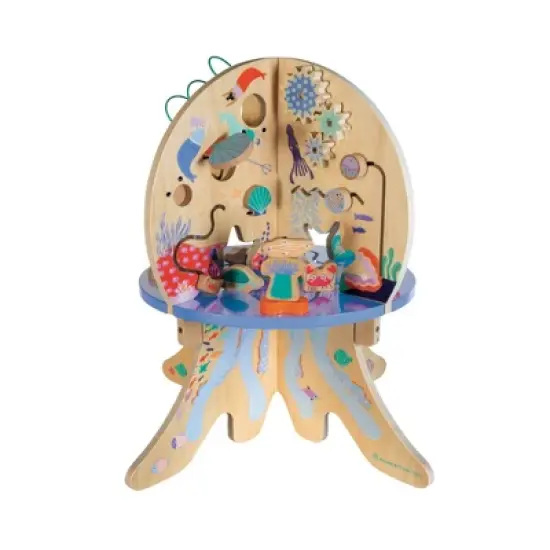 Manhattan Toy Deep Sea Adventure Wooden Toddler Activity Center with Clacking Clams, Spinning Gears, Gliders and Bead Runs image {8}