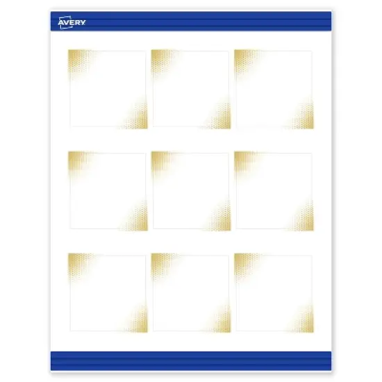 Avery Square Business Cards, Gold Blush Pattern, 2.5" x 2.5" image {9}