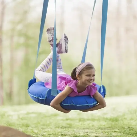 HearthSong 27-Inch Inflatable Flying Saucer Sensory Swing for Indoor or Outdoor Use image {10}