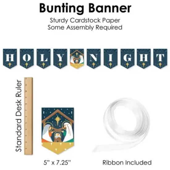 Big Dot of Happiness Holy Nativity - Manger Scene Religious Christmas Supplies Decoration Kit - Decor Galore Party Pack - 51 Pieces image {5}