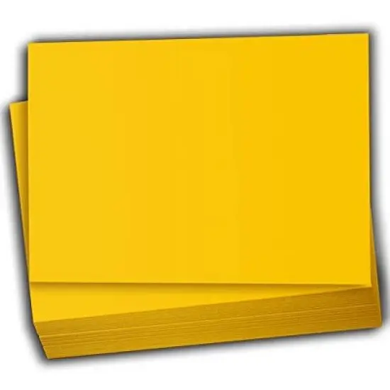 Hamilco Colored Scrapbook Cardstock Paper 5x7 Card Stock Paper 65 lb Cover 100 Pack (Sunflower Yellow) image {5}