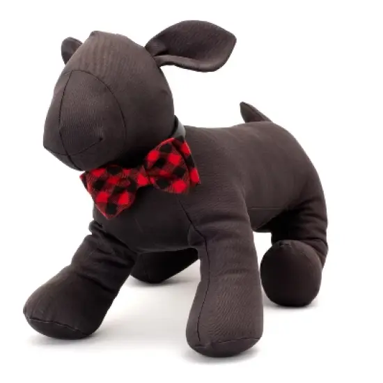 The Worthy Dog Buffalo Plaid Bow Tie Adjustable Collar Attachment Accessory image {2}